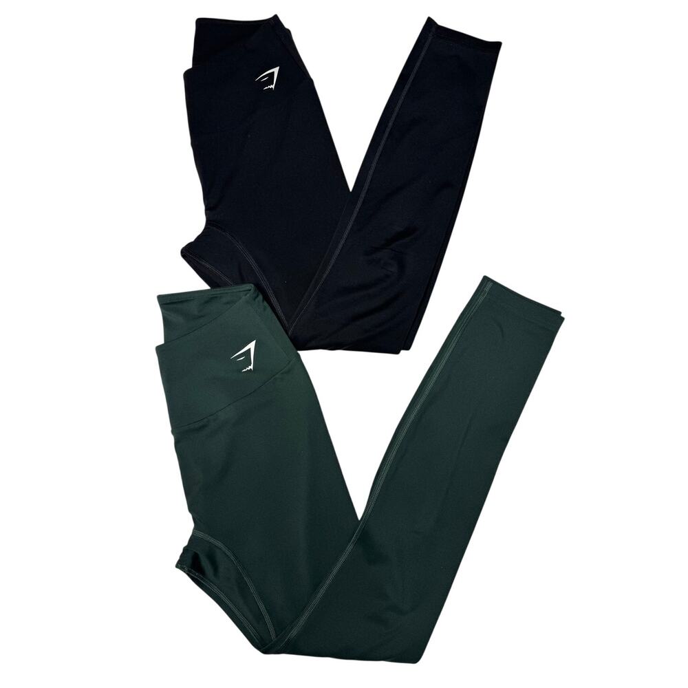 Gymshark Compression Leggings Black Hunter Green High Rise Bundle Small